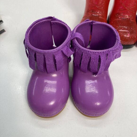 18 Inch Doll Boots Skates and Ice Skates Lot of 4 White Purple Red Fashion - Picture 3 of 10